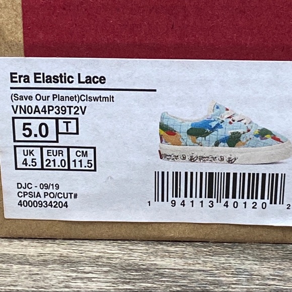 NEW Vans Toddler ‘Save Our Planet’ Era Tennis Shoe - Picture 8 of 9